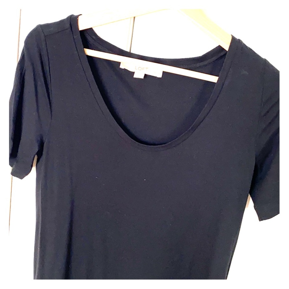 Loft black tee shirt dress